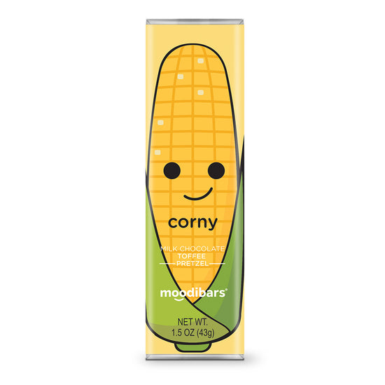 Seasonal Moodibars - Corny Milk Chocolate Toffee Pretzel 1.5z Bar