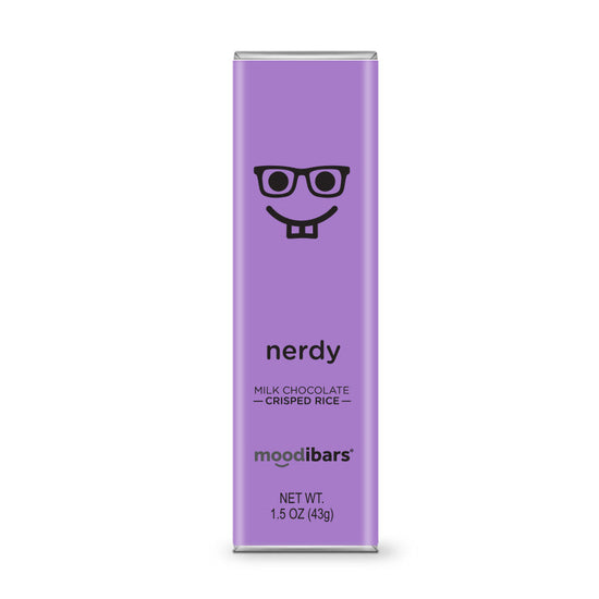 Nerdy Moodibar - Milk Chocolate Crisped Rice 1.5 oz Bar