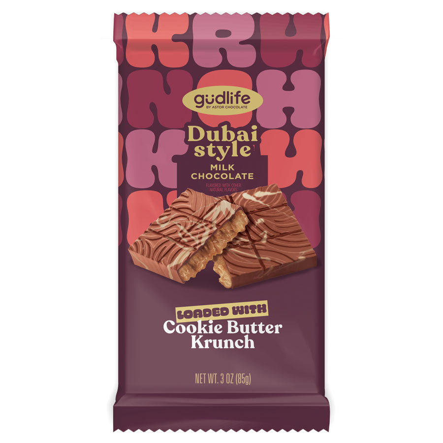 gudlife - Dubai Style Milk Chocolate Cookie Butter Krunch Bar 3oz