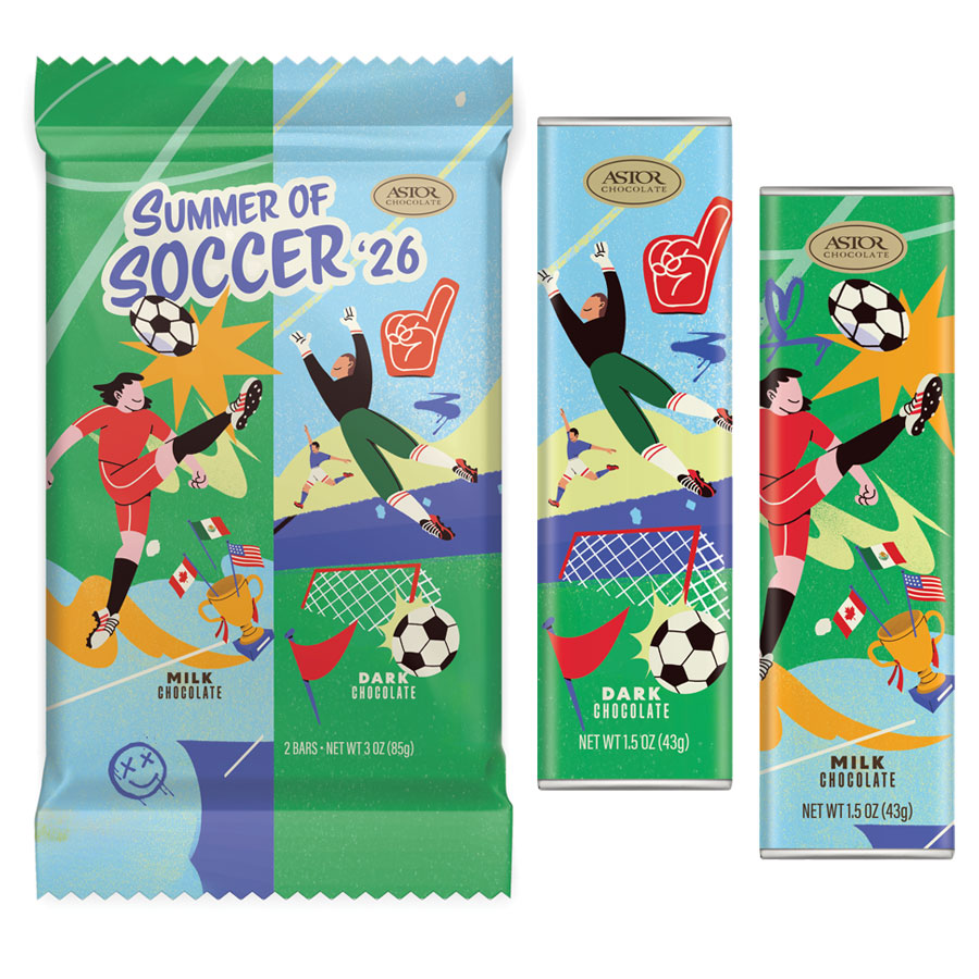 Summer of Soccer '26 - Milk & Dark 1.5oz Bars in a 2-Bar Pack