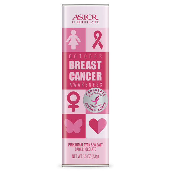 Susan G. Komen Limited Edition Pink Himalayan Sea Salt Dark Chocolate Bar 1.5oz