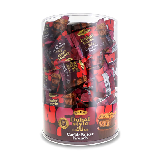 gudlife - Dubai Style Milk Chocolate Cookie Butter Cups in Tub 80 pcs