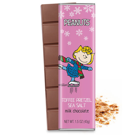Peanuts® Holiday - Milk Toffee Pretzel Sea Salt Chocolate Bar 1.5oz