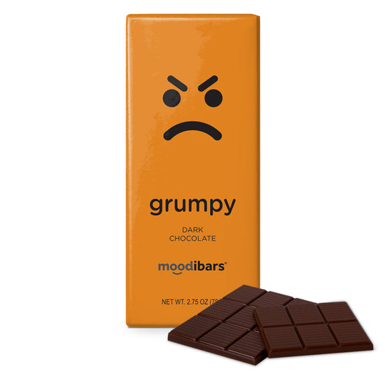 Moodibars - grumpy - Dark Chocolate Bar 2.75oz