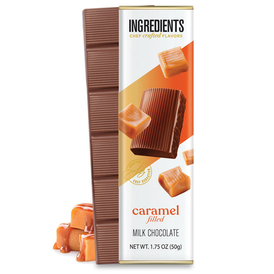 Ingredients - Milk Chocolate Caramel Filled Bar 1.75oz