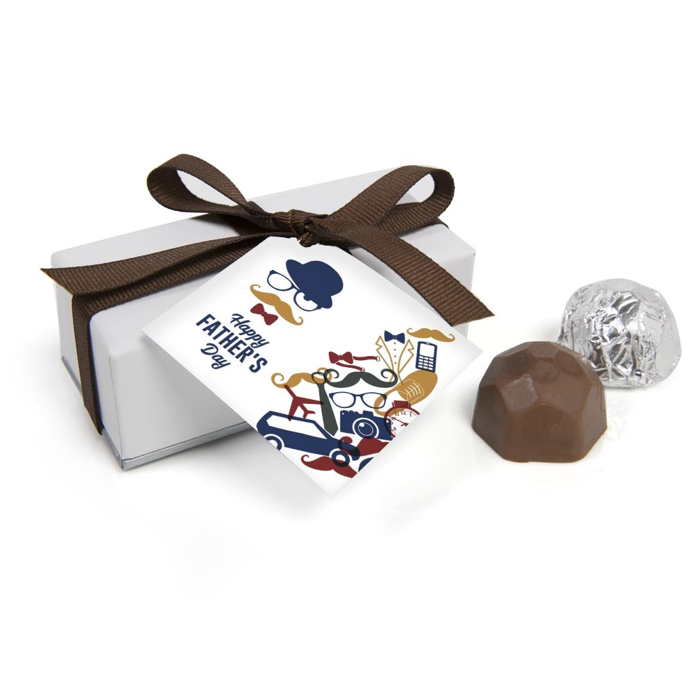 Father's Day - Sterling Deco Truffle Box 2pc