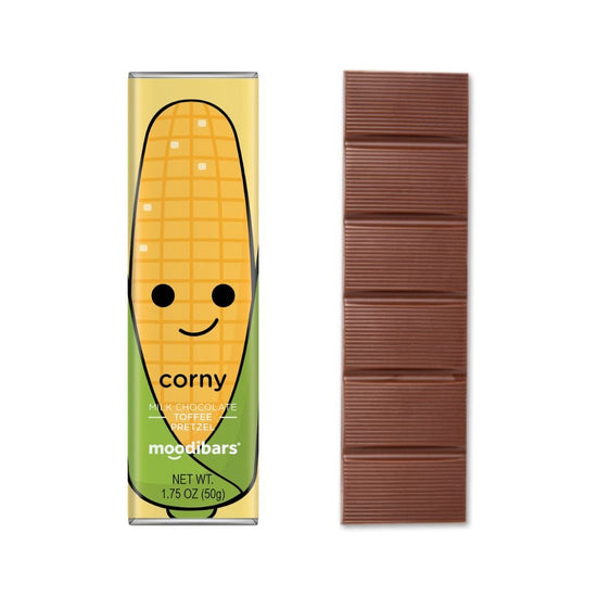 Seasonal Moodibars - Corny Milk Chocolate Toffee Pretzel 1.5z Bar
